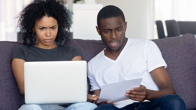 Couple worried about credit card statement